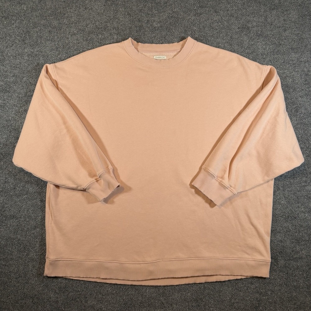 American Eagle Womens L Pink Jegging Fit SOFT Pullover Sweatshirt Oversized Boxy